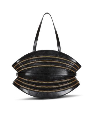 Medium Shuffle Zips Bag In Calfskin Leather