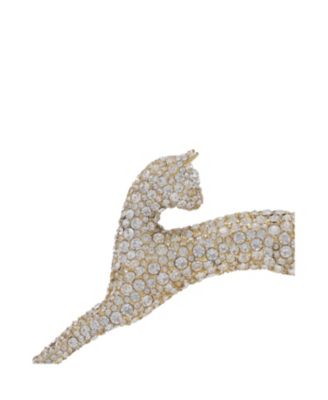 Pencil Cat Bag in Leather and Rhinestones