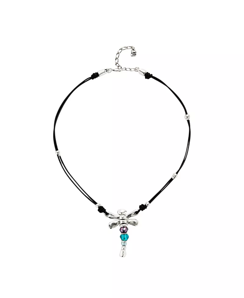 UNOde50 Dragonfly Leather Necklace