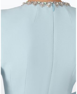 Margoni Bell-sleeve embellished midi dress