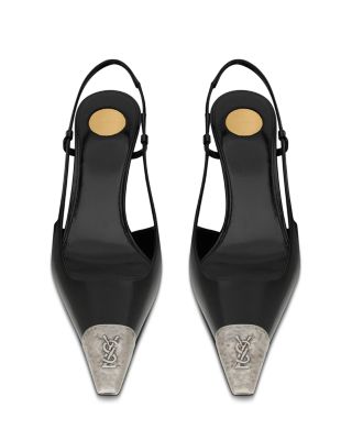 Women's Jeanne Slingback Pumps In Glazed Leather