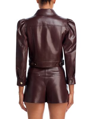 Lana Faux Leather Puff Sleeve Jacket