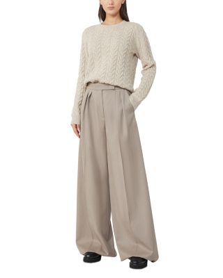 Aramis Cashmere Crewneck Cable Knit Sweater