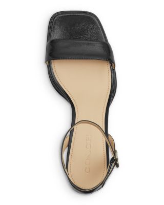 Women's Tea Rose Black Leather Platform Sandals