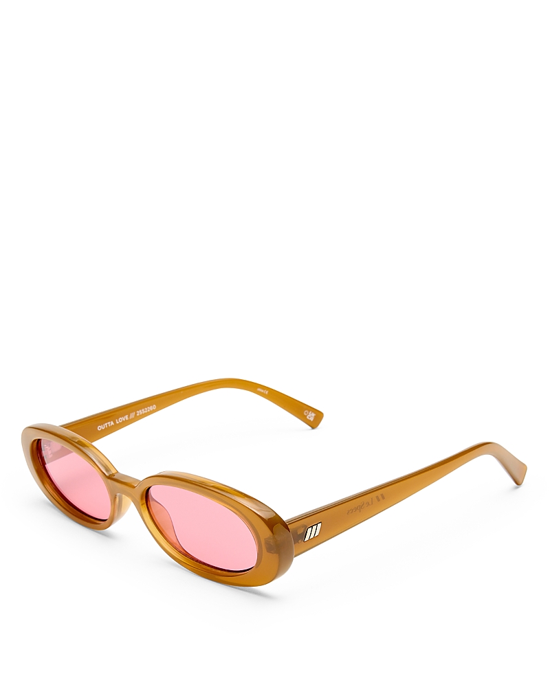 Le Specs Outta Love Oval Sunglasses, 51mm In Brown