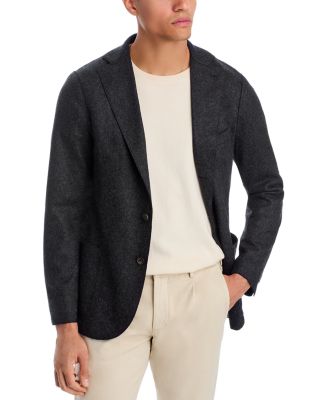 Flannel Slim Fit Sport Coat with Removable Full Zip Hoodie