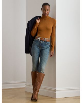 Silk Blend Turtleneck Sweater