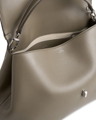 T-Lock Leather Satchel