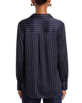 Satin Pinstripe Blouse