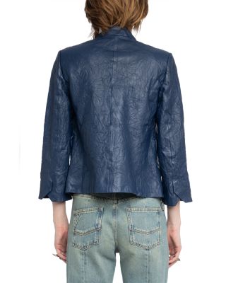 Veryn Cuir Froisse Leather Jacket