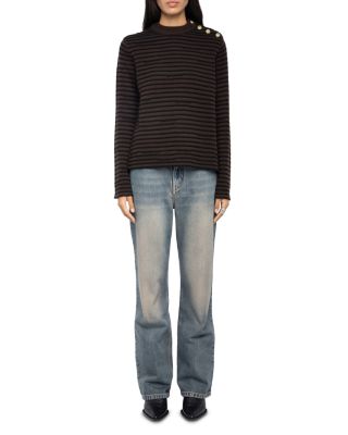 Spiky Wool & Cashmere Crewneck Sweater