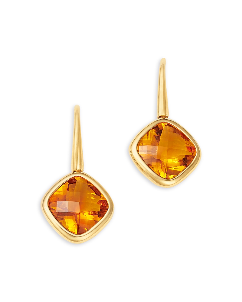 Bloomingdale's Fine Collection Gemstone Cushion Drop Earrings in 14K Yellow Gold · OS