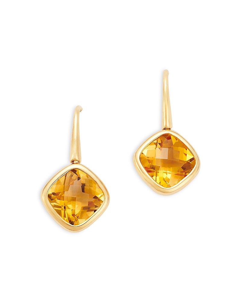 Bloomingdale's Fine Collection Gemstone Cushion Drop Earrings in 14K Yellow Gold · OS