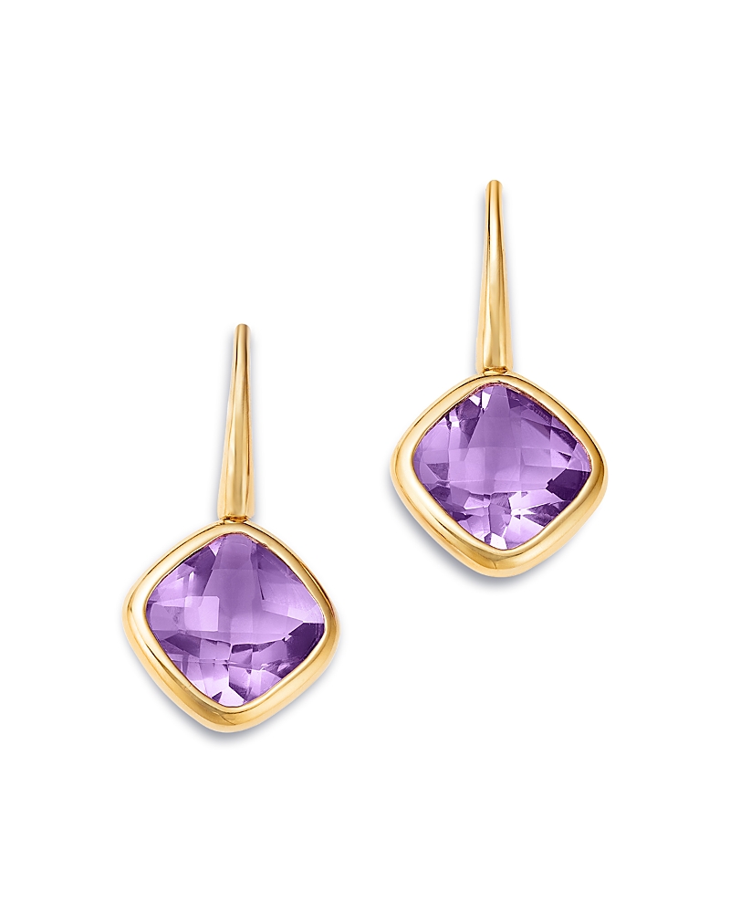 Bloomingdale's Fine Collection Gemstone Cushion Drop Earrings in 14K Yellow Gold