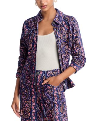 Paisley Velveteen Scrunched Jacket