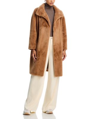 Faux Fur Mid Length Coat