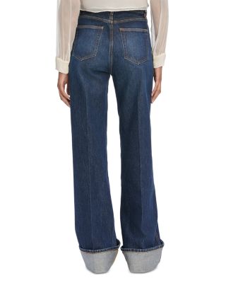 The Cuffed Wide Leg Jeans in Spencer