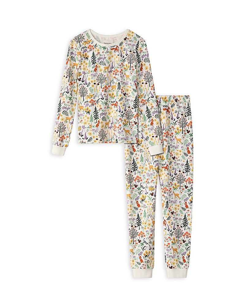 Bedhead Pajamas Girls' Knit Printed Long Sleeve Pajama Set - Little Kid, Big Kid In Neutral