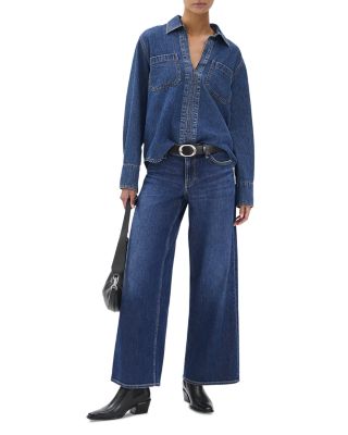 Aiden High Rise Wide Leg Jeans in Rhinebeck