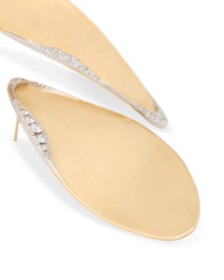 Diamond Pav&eacute; Statement Earrings in 18K White & Yellow Gold, 0.53 tcw