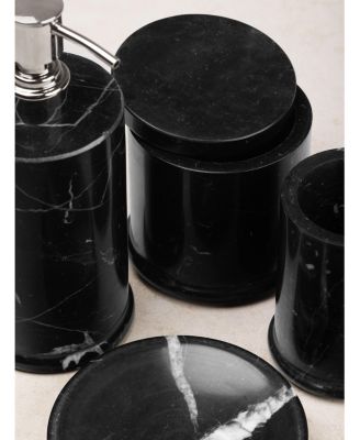 Marquina Marble Bath Accessories, Set of 4