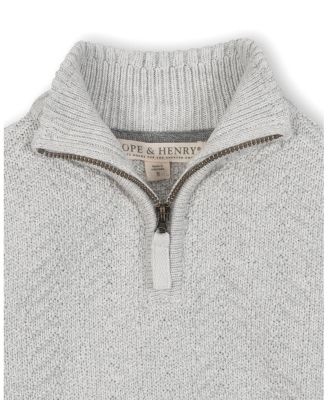 Boys' Organic Long Sleeve Half Zip Cable Pullover Sweater - Little Kid, Big Kid