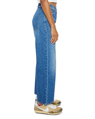 The Dodger High Rise Ankle Wide Leg Jeans in Green Thumb