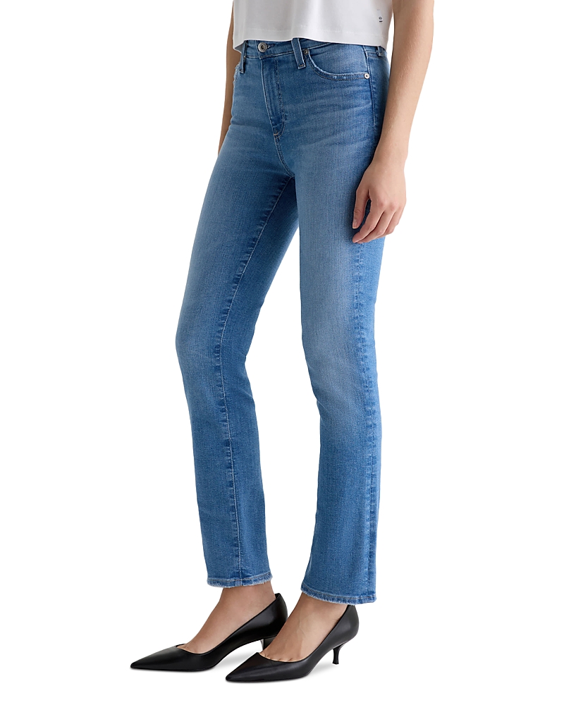 Ag Mari High Rise Slim Straight Jeans In Minimalist In Blue