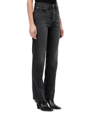 90's Pinch Waist High Rise Straight Jeans in Radius