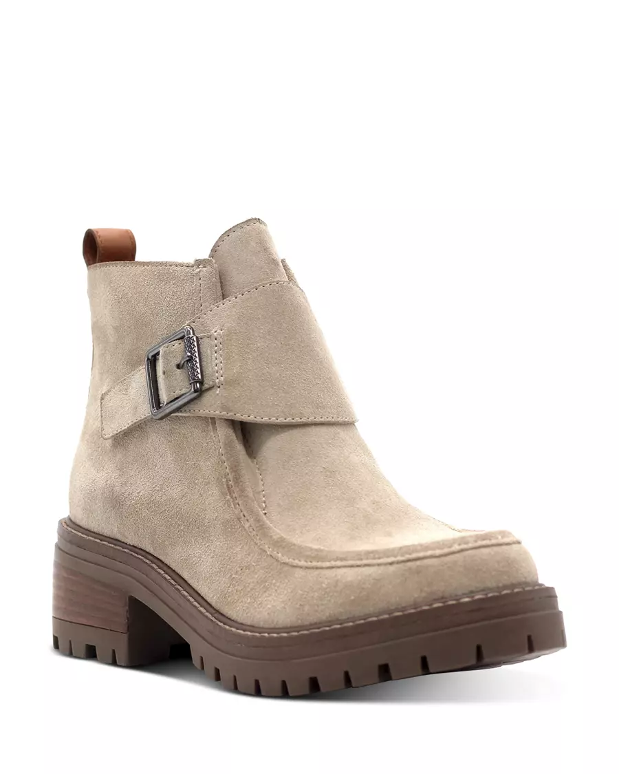 Gentle Souls by Kenneth Cole Women's Baden Beige Suede Ankle Boots