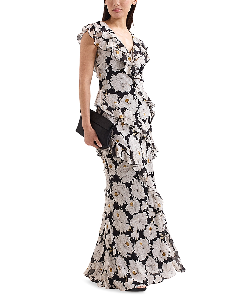 Phase Eight Womens Multi Eva Flora-print Woven Maxi Dress In Multi