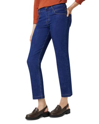 Crosshatch Mid Rise Straight Jeans in Indigo