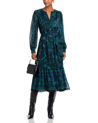 Paisley Print Midi Dress - Exclusive