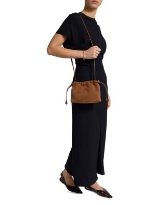 Charlotte Drawstring Suede Crossbody Bag