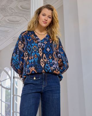 Ikat Print Top