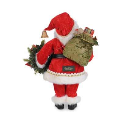 Classic Lighted Berry Wreath Santa Figurine
