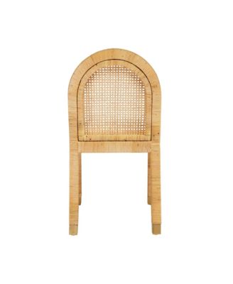  Amara Rattan and Performance Fabric Arched Back Dining Chair in Natural