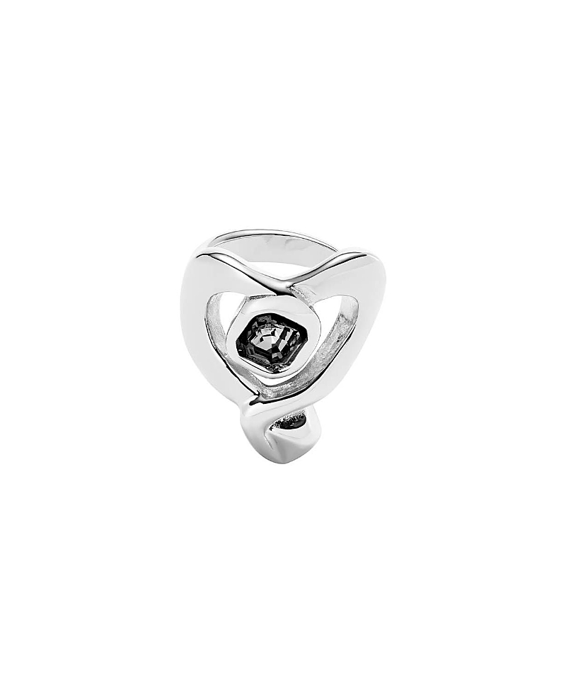 Unode50 Heart Glass Ring In Metallic