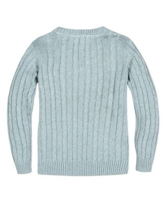 Boys&#39; Organic Long Sleeve Fine Gauge Cable V-Neck Sweater - Baby, Little Kid, Big Kid