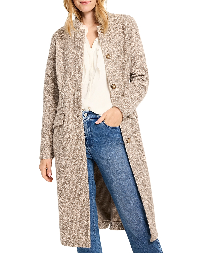 Nic + Zoe Nic+zoe Tweed Knit Topcoat In Brown