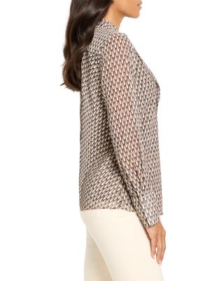 Abstract Dot Falling Chiffon Top