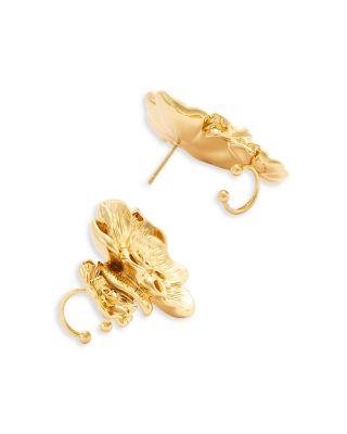 x Angelica Hicks Flower Leaf Statement Stud Earrings - Exclusive