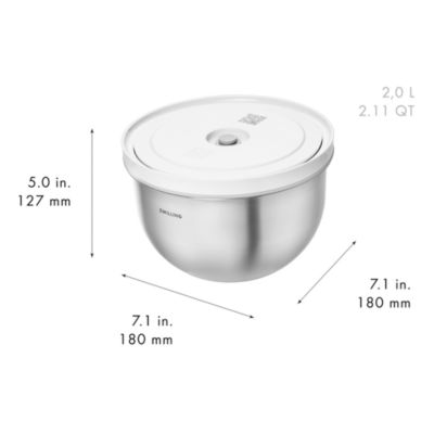 Fresh and Save 3 Piece Stainless Steel Vacuum Bowl Set