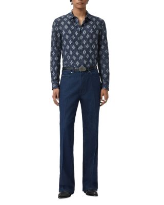 Ross Slim Fit Printed Button Front Shirt