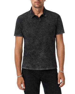 Carsten Open Collar Denim Polo Shirt