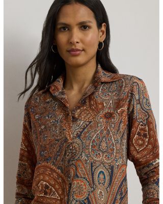 Classic Fit Paisley Crepe Shirt