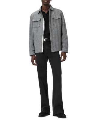 Jameson Herringbone Snap Button Long Sleeve Shirt