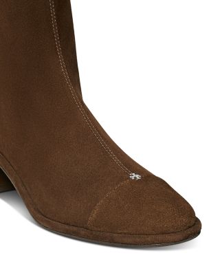 Women's Cap Toe Suede Ankle Boots