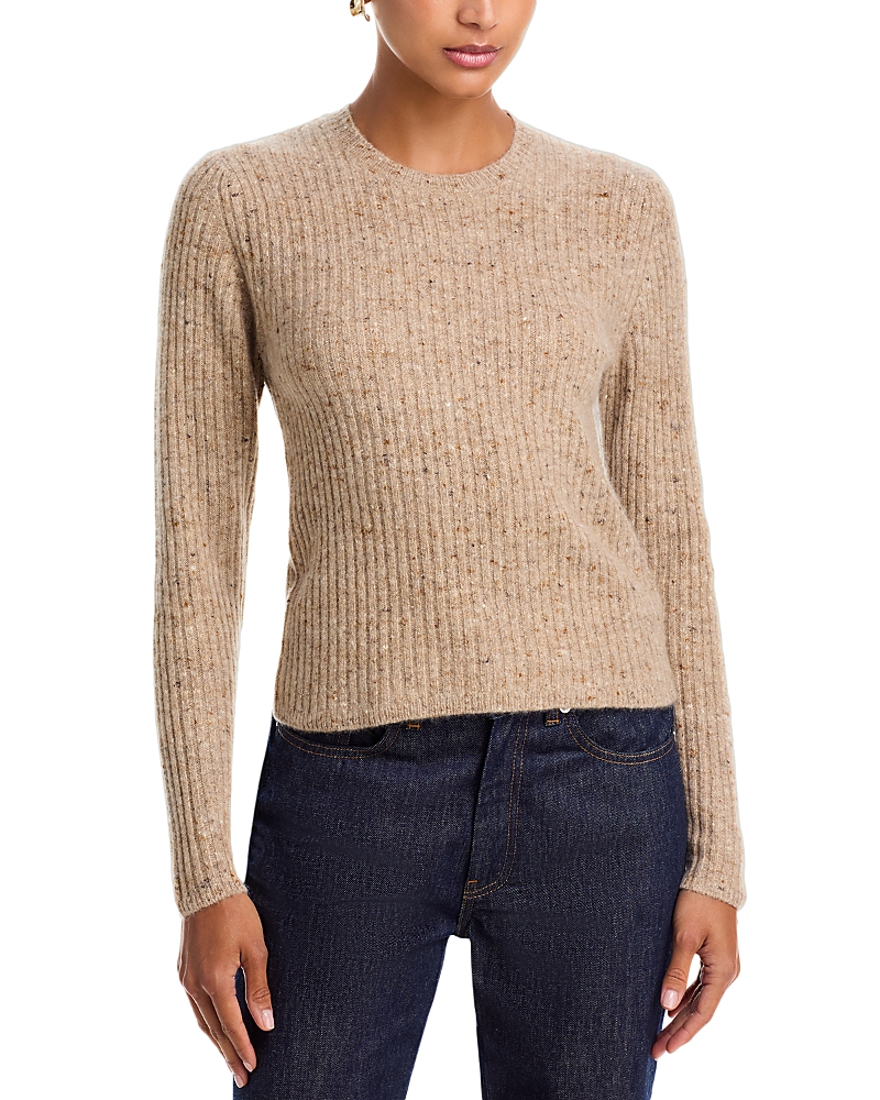 Co Wool-blend Crewneck Knit Sweater In Nude