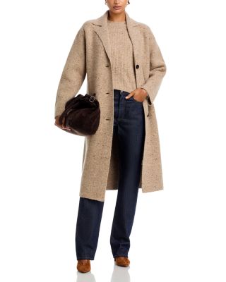 Wool-Blend Sweater Coat